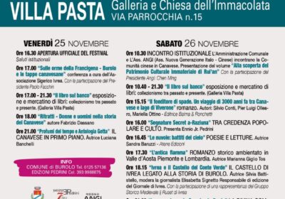 Burolo, Festival Letterario a Villa Pasta dal 25 al 27 novembre