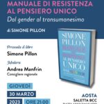 Aosta, giovedì Simone Pillon presenta il suo ‘Manuale di resistenza al pensiero unico’