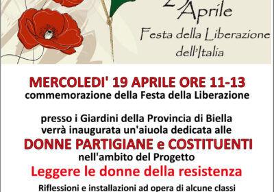 Biella, un’aiuola dedicata alle donne costituenti e partigiane