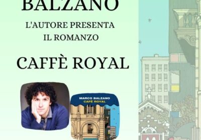 Crescentino, il ‘Caffè Royal’ di Marco Balzano