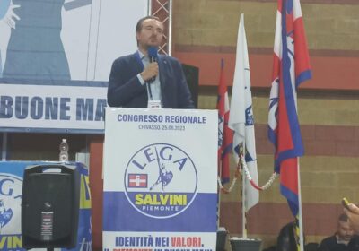 Chivasso, il popolo del Carroccio acclama Riccardo Molinari segretario di Lega Piemonte con la benedizione di Matteo Salvini