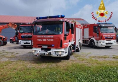 Livorno Ferraris, incendio in un’impresa di macchine agricole