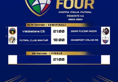 Calcio a 5, sorteggio di Final Four Coppa Italia Piemonte Valle d’Aosta C2
