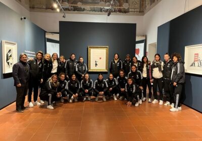 Biella, Juventus Women in visita alla mostra ‘Bansky Jago Tvboy e altre storie controcorrente’