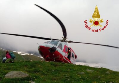 Valsesia, tredici persone evacuate con l’elicottero dei vigili del fuoco per il maltempo