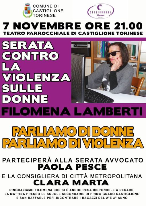 Castiglione Torinese, serata contro la violenza sulle donne