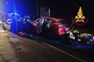 Santhià, incidente a catena sulla Provinciale 3