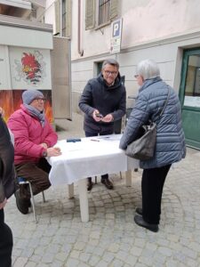 Cuorgnè, Mauro Fava in piazza per il Ponte Preti e gli altri ponti della Città Metropolitana