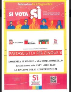 Valcerrina, pastasciutta referendaria a Mombello Monferrato