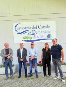 Caluso, sopralluogo al Canale Demaniale dell’assessore Vignale e del consigliere Bartoli