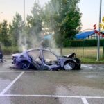 Crescentino, incendio di vettura arrivano i vigili del fuoco
