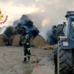 Cerrione, incendio di rotoballe: arrivano i vigili del fuoco