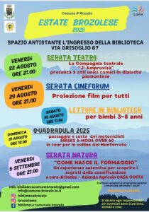 Brozolo, torna l’Estate Brozolese