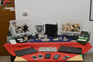 Vercelli, i carabinieri sequestrano allucinogeni