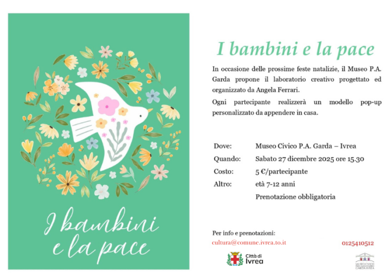 Ivrea, laboratorio ‘I bambini e la pace’ al Garda