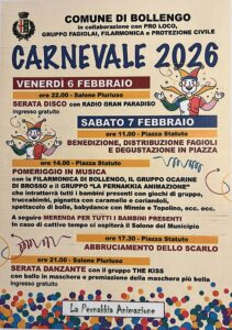Bollengo, ecco il carnevale 2026