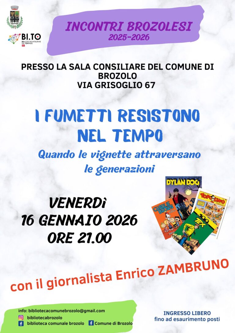 Brozolo, riprendono gli Incontri Brozolesi