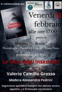 Montalenghe, il debutto letterario di Valerio Grosso con ‘La terra degli insaziabili’