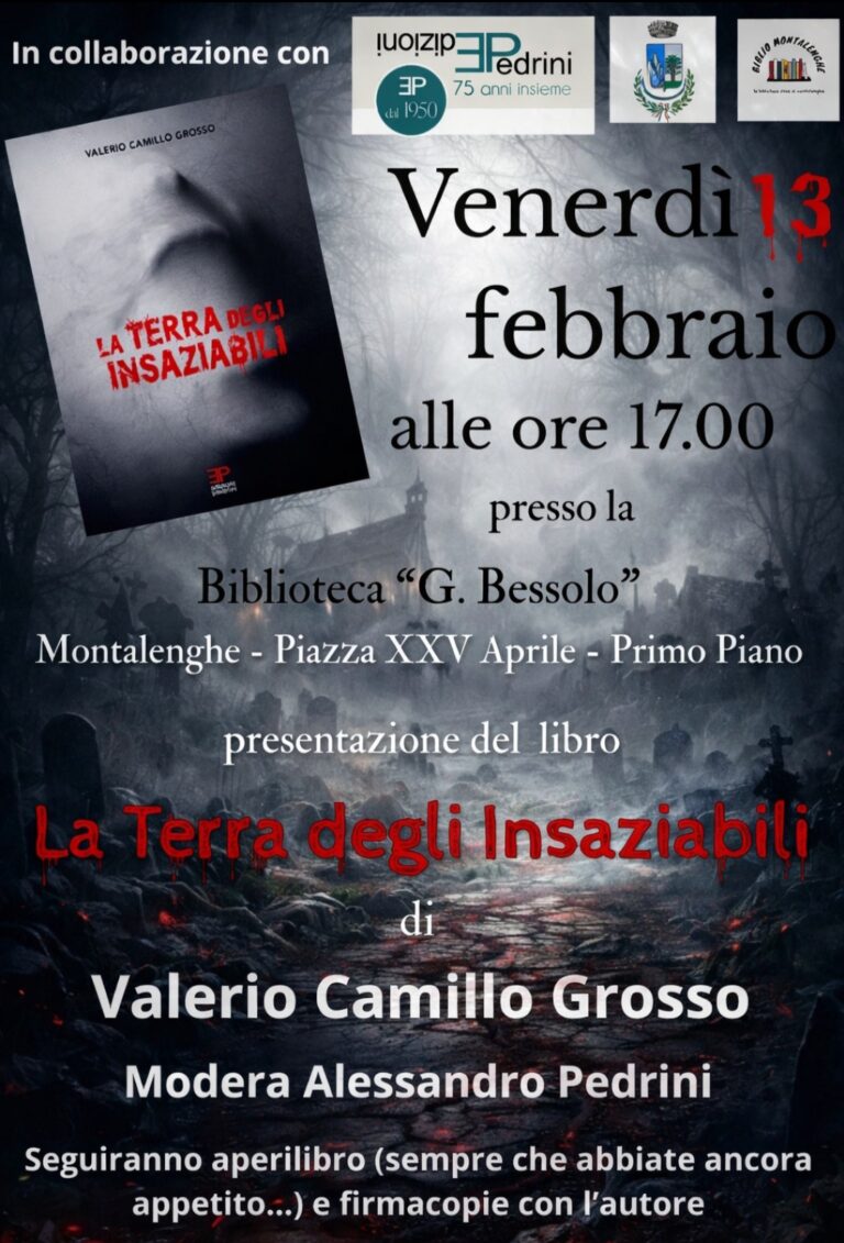 Montalenghe, il debutto letterario di Valerio Grosso con ‘La terra degli insaziabili’